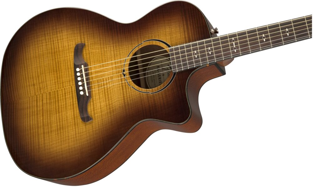 Fender FA-345CE Auditorium Acoustic Electric Guitar 3-Color Tea Burst - Image 3