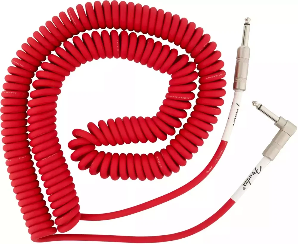 Fender Original Series Coil Instrument Cable - Fiesta Red 30 ft