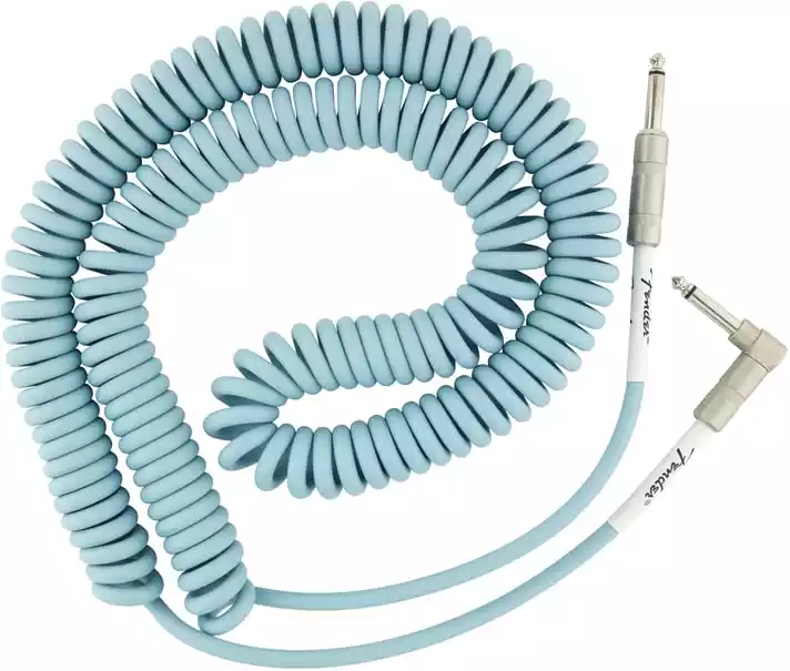 Fender Original Series Coil Instrument Cable 30 ft - Daphne Blue