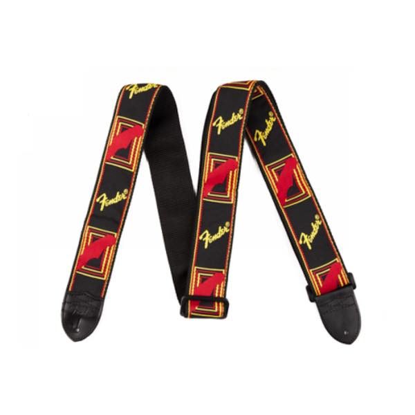 Fender 2 Inch Monogrammed Guitar Straps Blackyellowred Bashs Music 3784