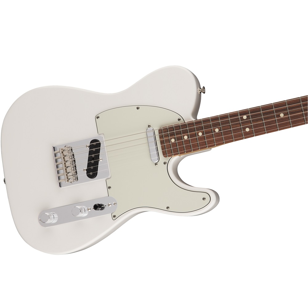 fender player telecaster polar white pau ferro