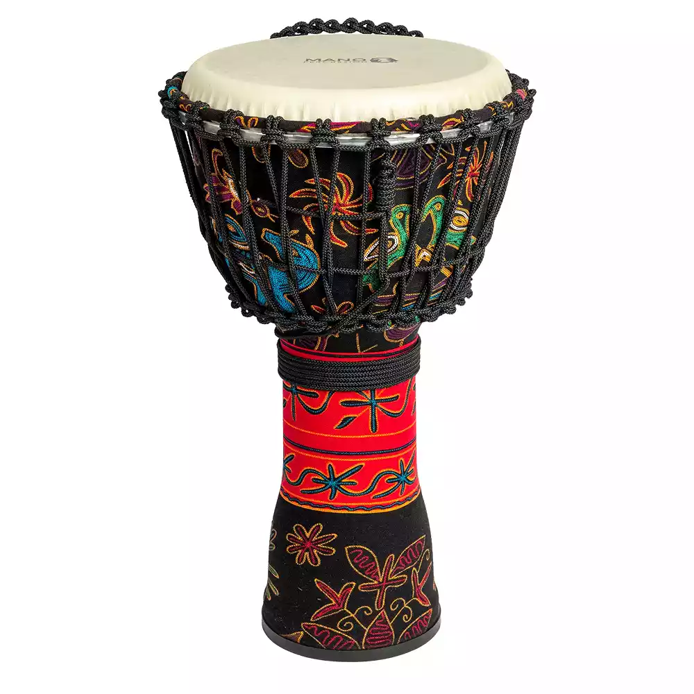 Mano Percussion MPC48PF 10 Inch Rope Tunable Djembe - Passion Flower