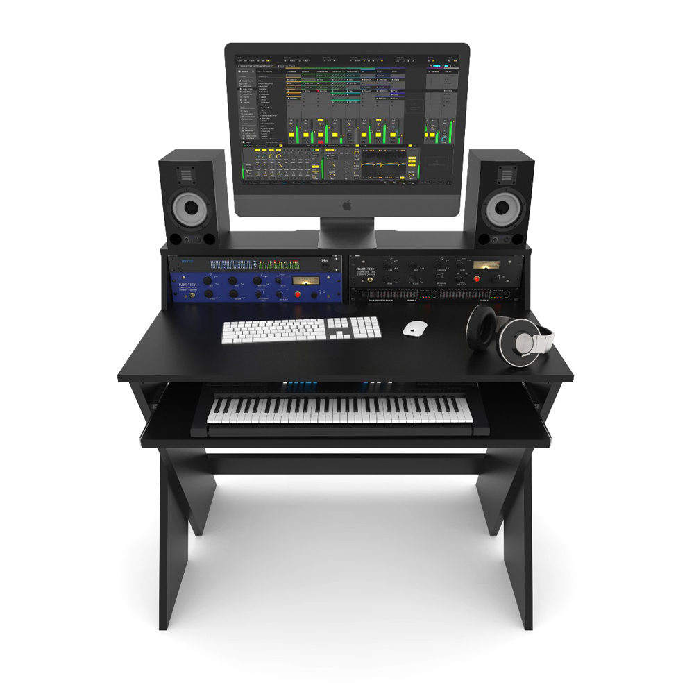 Glorious Sound Desk Compact Black Studio Workstation Bashs Music   SOUNDDESKCOMPACT BK 