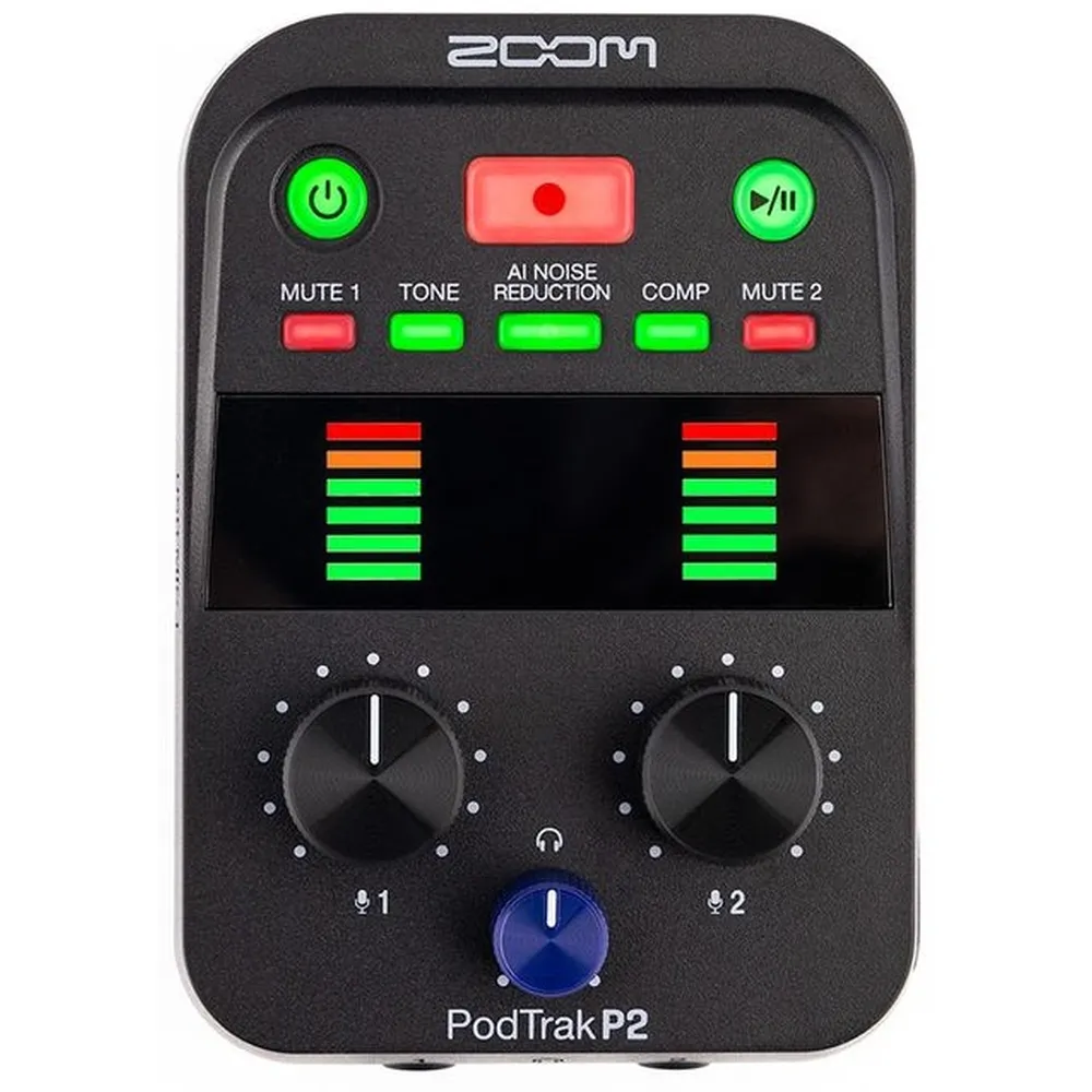 Zoom PodTrak P2 Podcast USB Mic Recorder